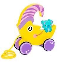 Car 21 Pull String Baby Toddler Toy Educational-Pull-Year-Old Stroller-Wooden 3 Toddler Pull String Childrens Animals 6