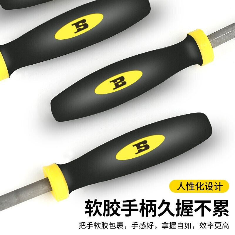 Persian six pieces of sheesh brocade file knife suit triangle semi-circle x flat head flat file in filing and shaping file 3 * 140mm-Taobao