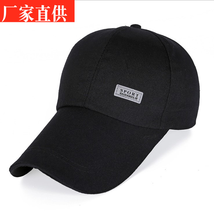 Nighttime Punctuated Baseball Cap Middle Aged Common Duck Tongue Cap Cotton Canvas Cheap Outdoor Cap Manufacturer Straight Batch