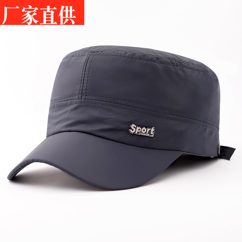 Hat Phishing Male Spring Summer Korean Version Casual 100 Lap Silk Cloth Baseball Cap Middle Aged Black Duck Tongue Cap Sunhat