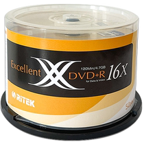 Taiwan-made RITEK double X series DVD recording disc 4 7G blank disc 16X dvd r disc 50 piece barrel