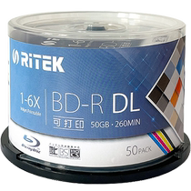 RITEK Blu-ray 50G burning disc BD-R DL printable large-capacity disc 6X file blank burning disc