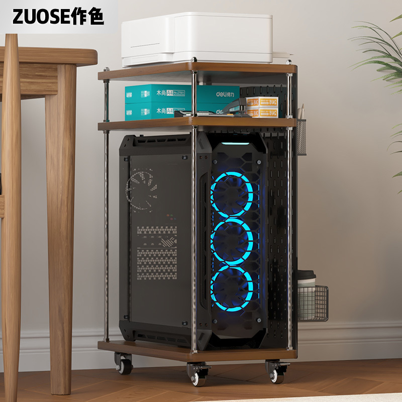 Movable Computer Host Bracket Trolley Storage Rack Chassis Base with Pulley Tray Printer Placement Rack Movable Computer Host Bracket Trolley Storage Rack Chassis Base with Pulley Tray Printer Placement Rack