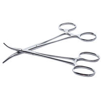 LAUTEE WS 6011 stainless steel blood stopper straight bend head with needle clamp tweezers clamp pet