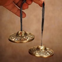 Nepalese pure copper bell bell eight auspicious handmade Dingxia percussion instrument bell bell Tibetan tantric traditional musical instrument bell cymbal