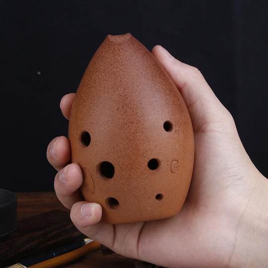 Professional 8-Hole Xun (Ancient Chinese Musical Instrument) with Seven Stars, G-Tone Xun for Students and Adults, Beginner's Entry-Level Ethnic Wind Instrument, Ceramic Xun
