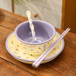 High-Quality Ceramic Rice Bowl for Home Use, 2025 New Model, Underglaze Color, Personal Use Bowl and Chopsticks Tableware Set