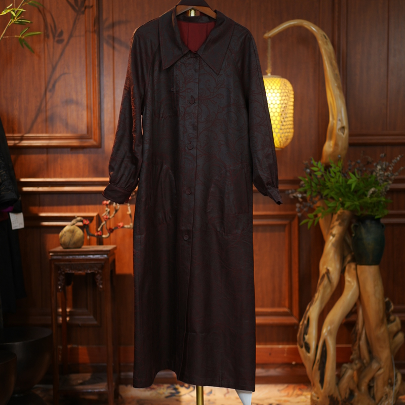[Ruijin Trench Coat] New Chinese-Style Retro Versatile Fashionable Simple Casual Ruijin Trench Coat