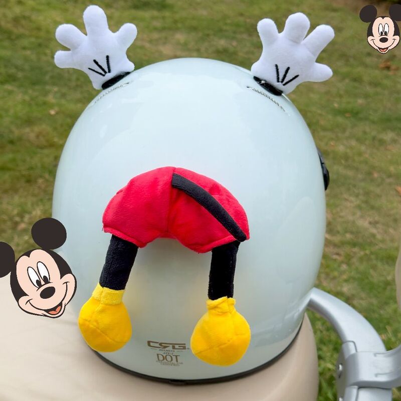 Meituan Delivery Service Mickey Helmet Decorations, Motorcycle Helmets, Electric Vehicle Helmets, Stylish and Cool
