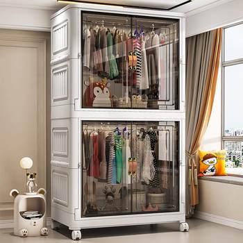 No installation simple wardrobe household clothes storage cabinet storage small wardrobe children's bedroom rental house foldable
