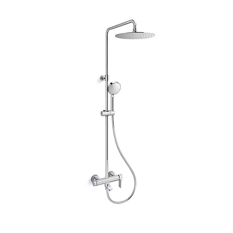 Kohler Shower Set for Home Use, Rain Shower with Three Water Outlets, All-Copper Body, Frey Shower Column 35742t
