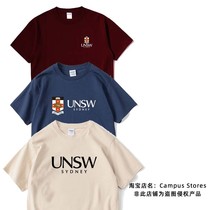 UNSW short-sleeved University of New South Wales t-shirts for men and women t-shirts souvenir clothes peripheral school uniform half-sleeved T-shirts