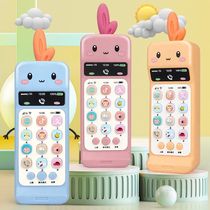 Baby teether baby simulation mobile phone childrens music toy early education educational story machine rechargeable phone