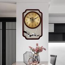 New Chinese Wall Clock Living Room Atmospheric Chinese Wind Clock Creative Household Fashion Hanging Wall Retro Quarter Wall