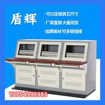 Monitoring console double piano table security embedded piano computer console assembled slope monitoring cabinet manufacturer