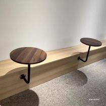 Modern milk tea drink shop cake shop cafe Internet celebrity style wall-mounted small round table wall-mounted table deck table