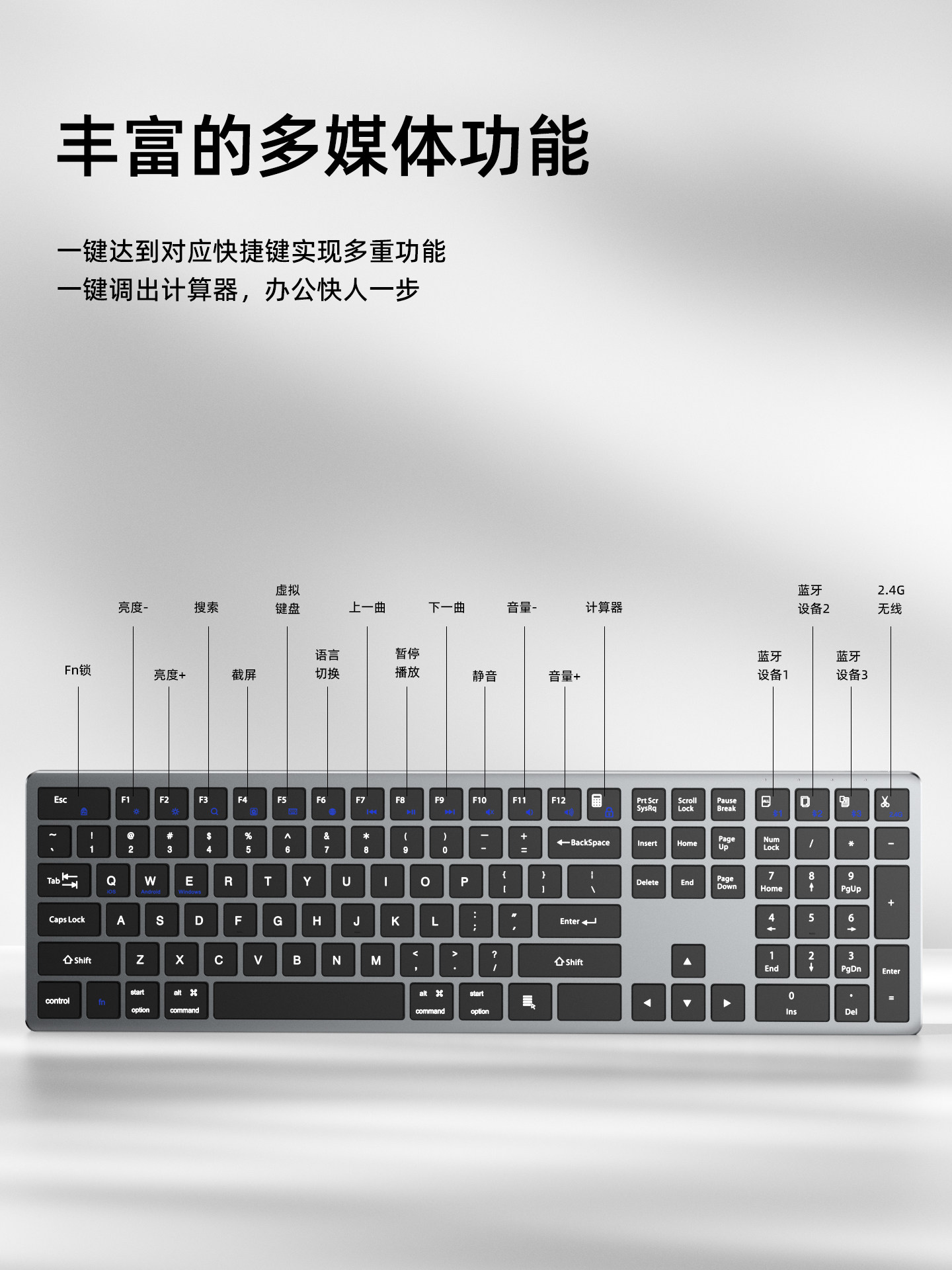 Bluetooth Wireless Keyboard and Mouse Set for Office Use, Suitable for Dell Desktop Computers, Laptops, Tablets, Universal Silent Charging
