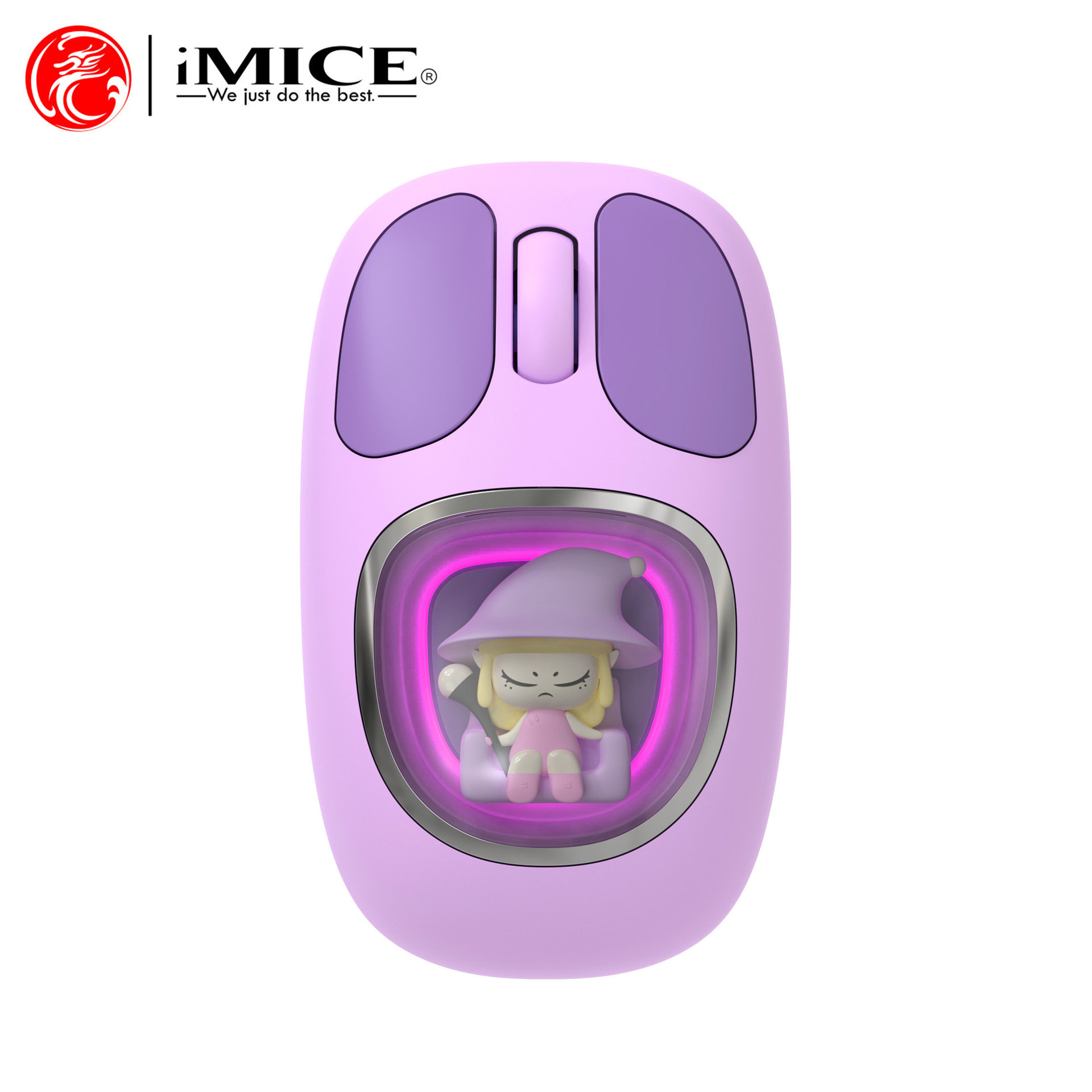 Cute Doll Bluetooth Wireless Mouse, Rechargeable and Silent, Suitable for Lenovo, Asus, Hp, Xiaomi, Huawei Laptops