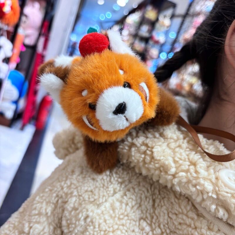 Cute Standing Panda Doll Magnetic Plush Toy Pendant Realistic Panda Stuffed Toy Birthday Gift for Boys and Girls