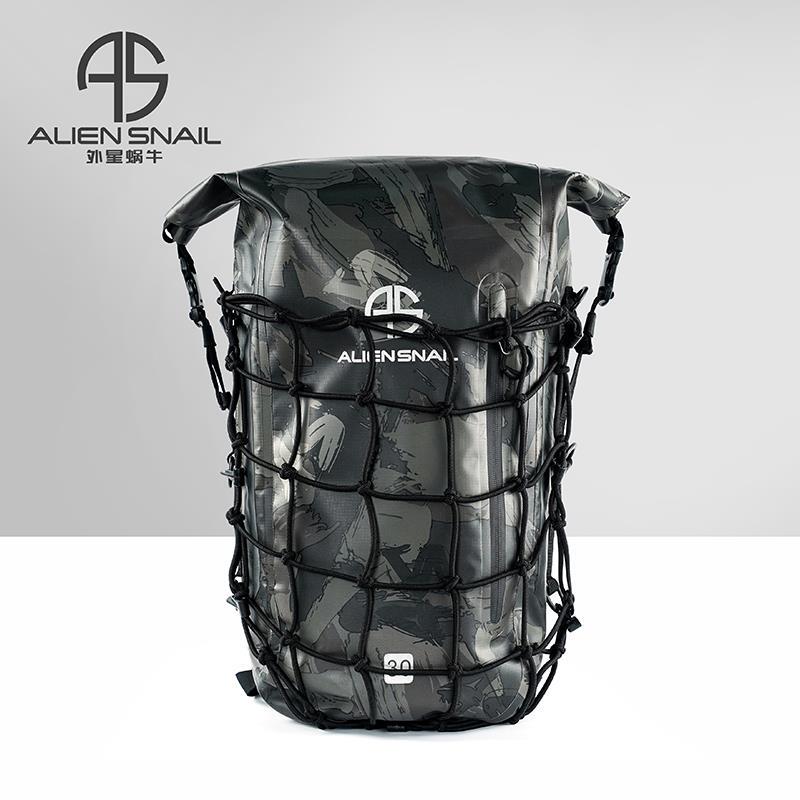 Alien Snail Motorcycle Waterproof Backpack Helmet Bag Cycling Motorcycle Travel Rainproof Large Capacity Rider Bag 30 Liters