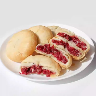 鲜花饼零食糕点礼盒大个大礼盒装