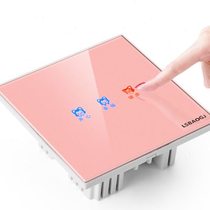 Intelligent touch touch switch j three-open single control 86 type triple power switch single live wire power supply can be customized with pictures and texts