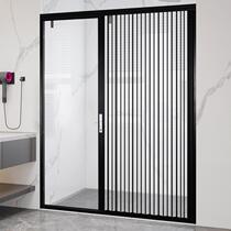 Youshiman sliding door glass transparent folding waterproof bathroom shower room kitchen invisible air conditioning partition sliding door