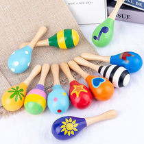 Sand hammer infant early education music percussion instrument maracas childrens rattle grasping tracking and listening training toy for children