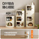 Gemeiju Indoor Organizing Cabinet Storage Cabinet Cream-Flowing Bedside Cabinet Round Cabinet Bedside Storage Cabinet