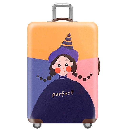 眼镜女孩卡通弹力箱套拉杆箱旅行旅游登机行李皮箱保护罩防尘袋子