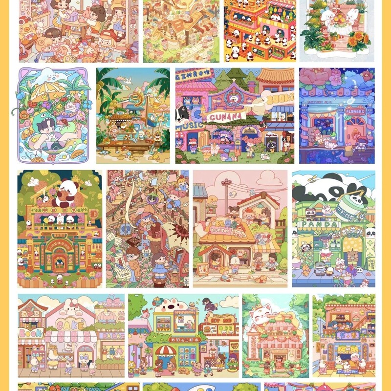 There Are Beans in the Candy, Candy Heart Egg Commercial Illustration, Fourth Issue, Large Scene Illustration, Scene Sketch, Latest Issue