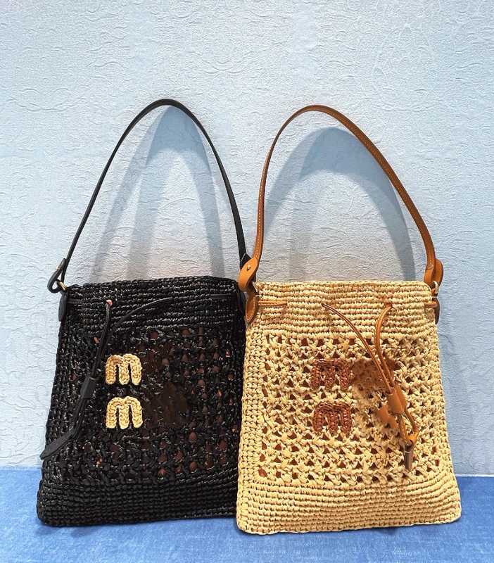 Ready-Made Letter m Cotton Straw Handmade Bag, Tote Bag with Genuine Leather Shoulder Strap, Hollow Drawstring Closure Bag, DIY Accessories, Crochet Ready-Made Letter m Cotton Straw Handmade Bag, Tote Bag with Genuine Leather Shoulder Strap, Hollow Drawstring Closure Bag, DIY Accessories, Crochet