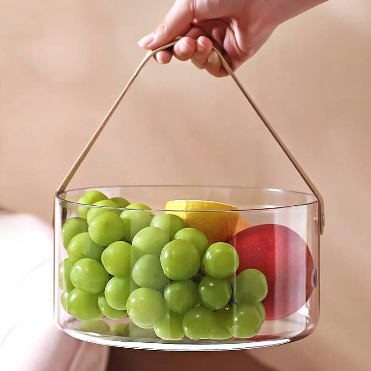 Mrs. Wei's Picnic Fruit Basket Equipment, Photo Props, Outing Ice Bucket, Camping Essential, Plastic Transparent Tote Basket