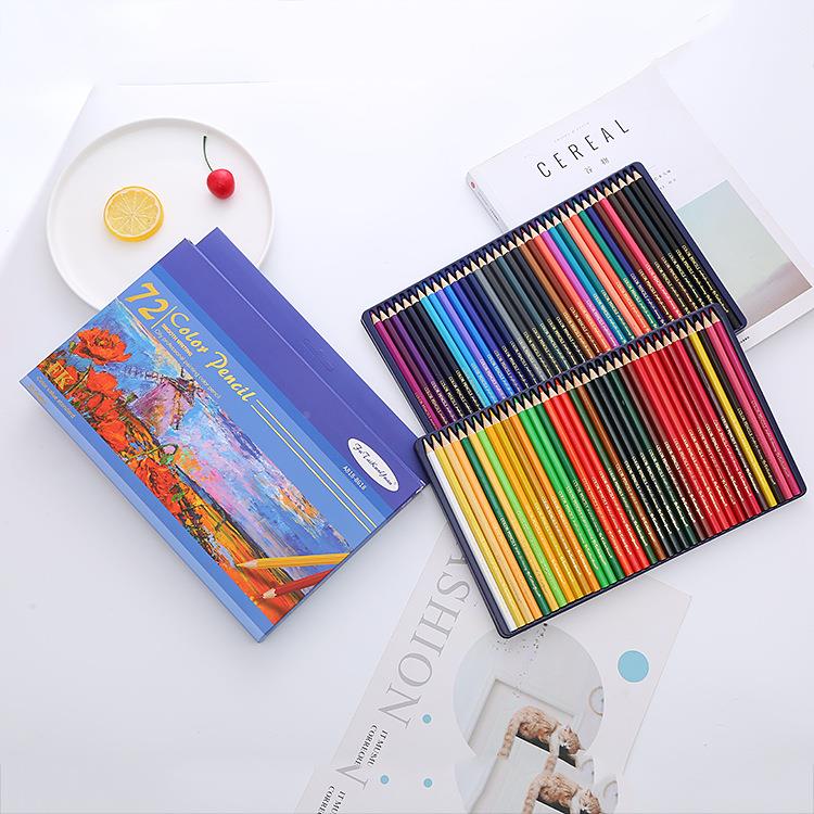 Boxed 72 Color Oily Colored Pencil Drawing Sketch Sketching Color Lead Suit Student-Taobao