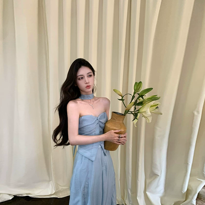 Blue set, summer vest, trousers