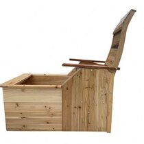 Solid wood large backrest electric fire barrel heater for the elderly foot warmer bucket recliner home energy saving fire barrel large backrest