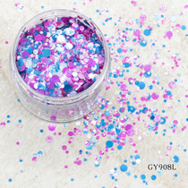 Craft sequins high-brightness glitter powder glitter powder various styles of colorful glitter powder streamer watercolor special-shaped glitter powder