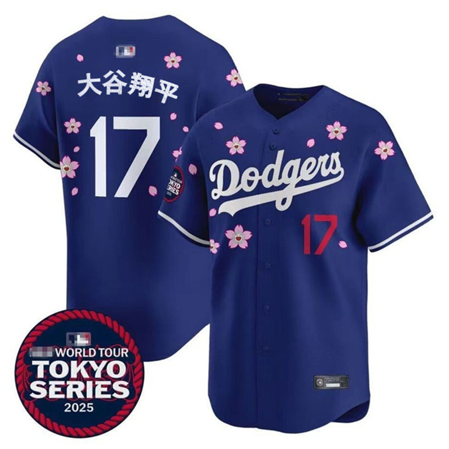 洛杉矶道奇队17号OHTANI樱花版球衣！村上隆联名款太炸了！球迷必