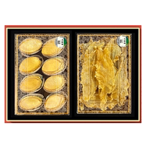 Yevtang Year Goods Delivery Courtesy Dry Bau Fish Flower Glue Dry Goods Double Parquet Box Dress Sending Elders to Lead Parents High-end Gift