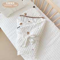 Beanie Velvet Baby Quilt Newborn Cover Spring Autumn Winter Newborn Baby Supplies Wrap Quilt Thickened