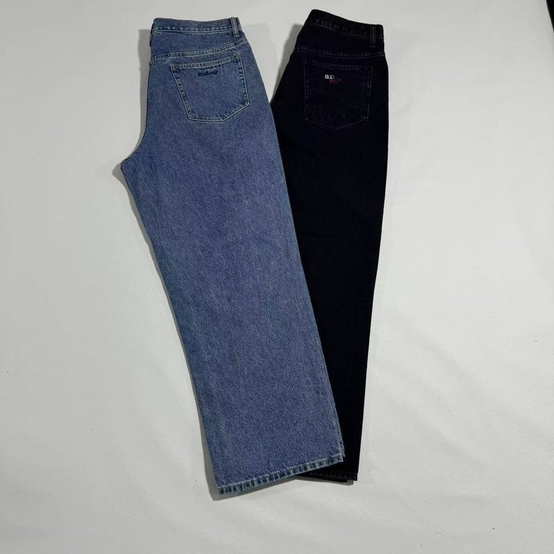 Hy 24Fw Glamour Cars Baggy Jean Co-Branded Car-Themed Loose Straight-Leg Jeans