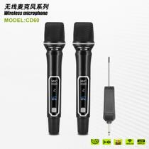 Wireless microphone handheld rechargeable microphone one-to-two moving coil stage home computer audio amplifier custom-made
