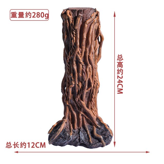 Simulated Resin Dragon Column, Fish Tank Landscaping Decoration, Simulated Driftwood, Rhododendron Root Tree Stump Frame