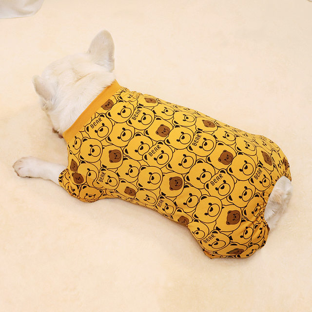 French Bulldog Thin Four-Legged Clothing, Spring and Summer Style, Home Wear, Pajamas, Cotton, Cute, for Chubby Dogs, Bulldogs, Anti-Shedding, Anti-Cold