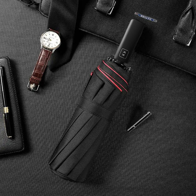 New Product: Fully Automatic Wind-Resistant Sun Umbrella with Ten Ribs, Double-Layer Business Umbrella for Sun and Rain, Simple Large Size 70% off Sunshade Umbrella