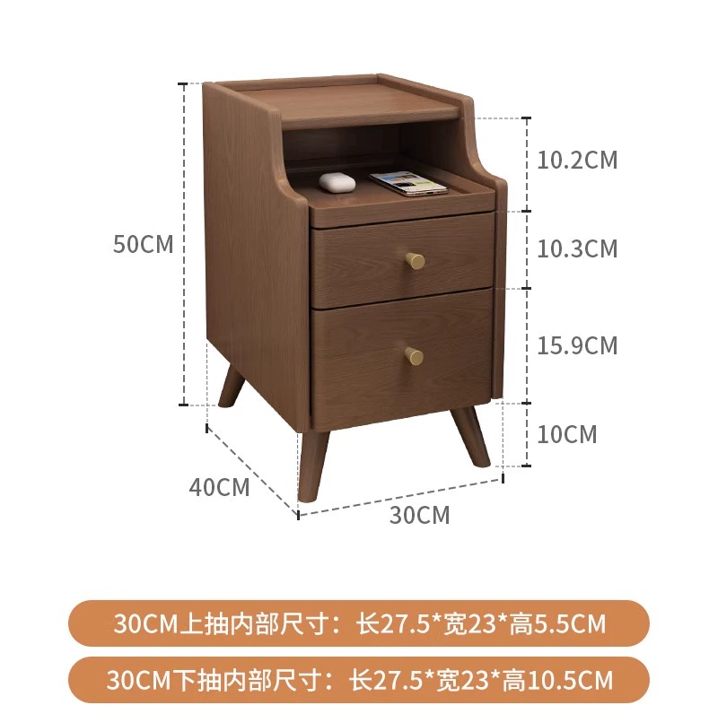 Gỗ chắc chắn đầu giường mini nhỏ cực kỳ hẹp bàn đầu giường cực hẹp 20cm 30cm kẹp kệ phòng ngủ đơn giản mua tab đầu giường tap dau giuong dep