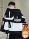 Men's casual jacket hooded youth student fashion handsome plus velvet thickened autumn and winter Korean style loose