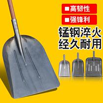Big shovel old-fashioned extra large manganese steel flat head manure cleaning shovel square head coal shovel high carbon steel enlarged thickened and widened plate shovel