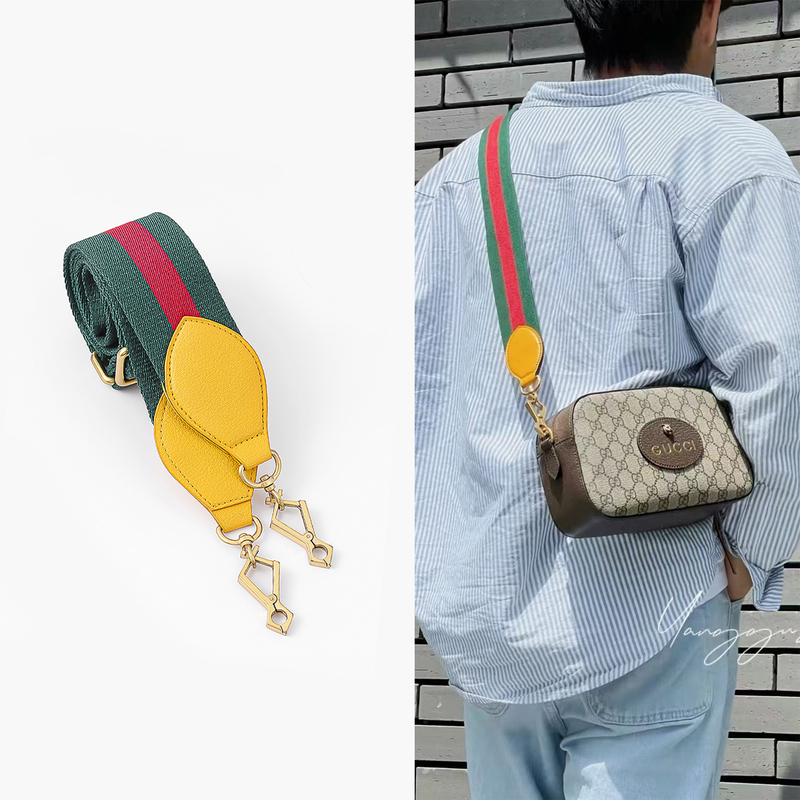 Suitable for Gucci Tiger Head Bag Camera Bag Shoulder Strap Replacement Gucci Bag Transformation Men's Canvas Bag Strap Bag Strap