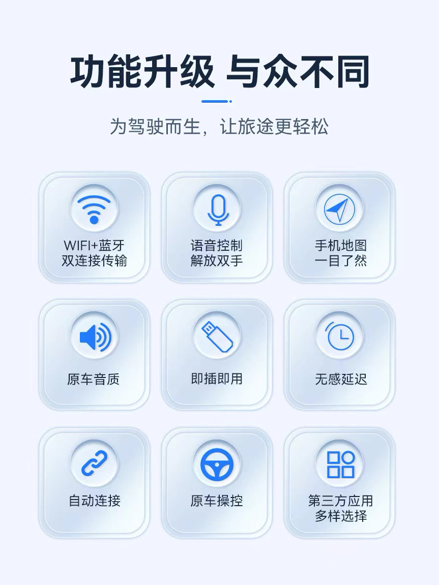 Android Car System Wireless Carplay Wireless Hicar Retrofit Car System with Added Carplay + Huawei Hicar